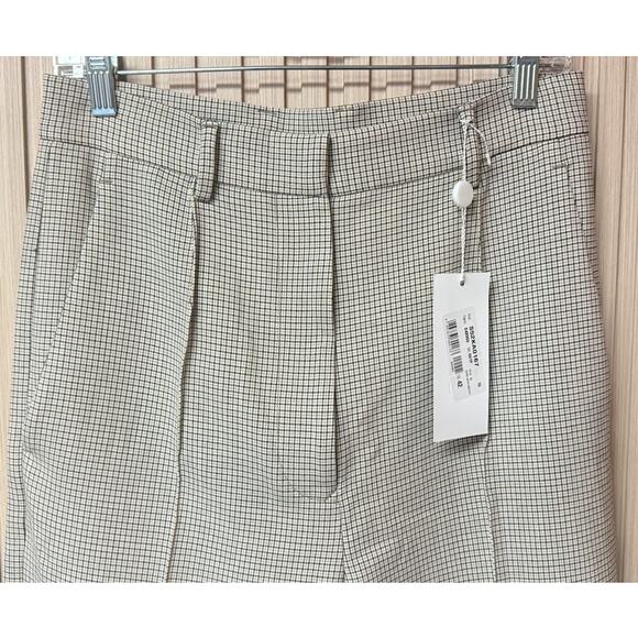 MM6 Maison Margiela S52KA0167 Micro Check Formal Trousers Silver Size 4 - Picture 4 of 16
